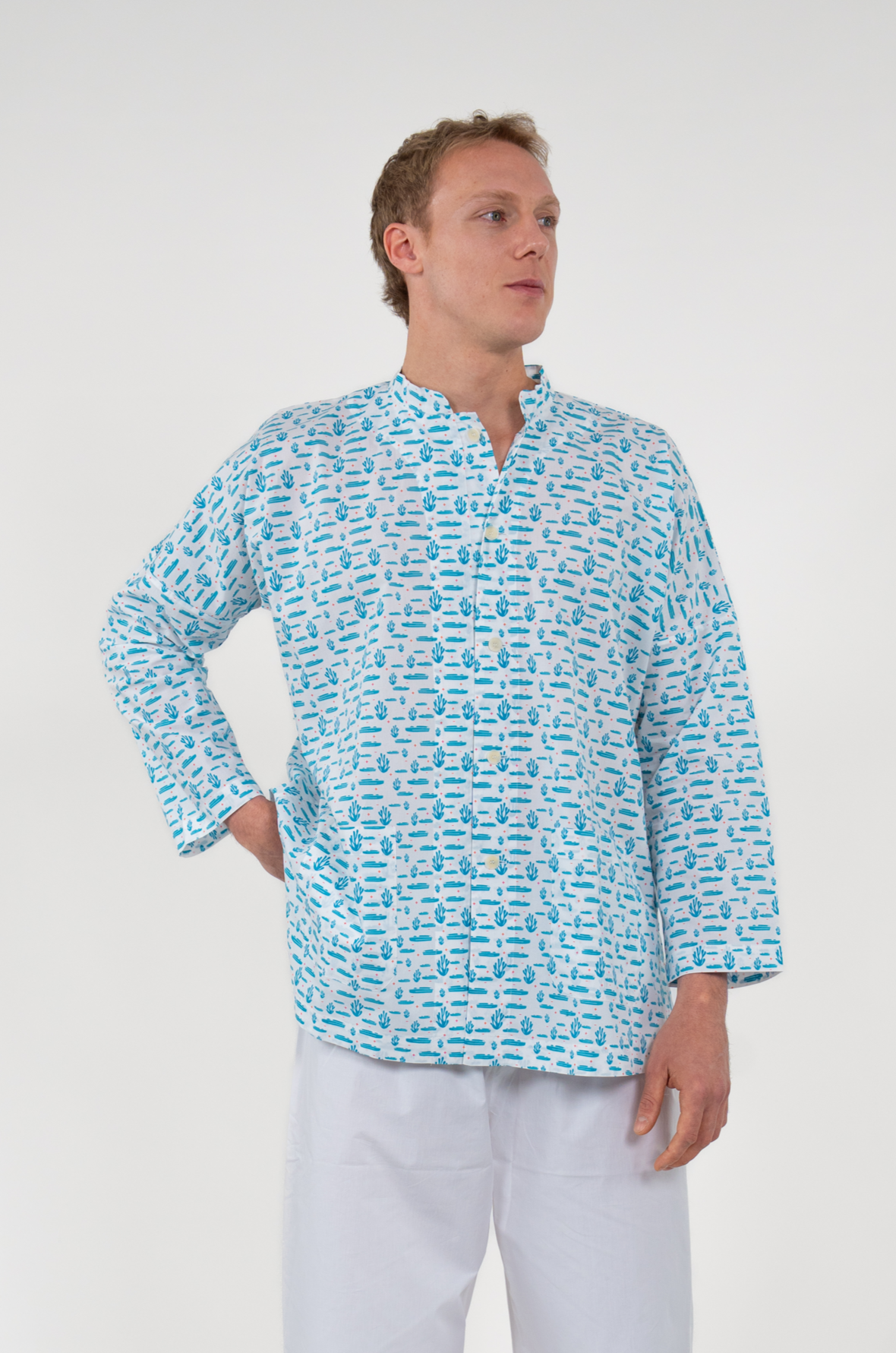 Top pigiama - Blu mediterraneo