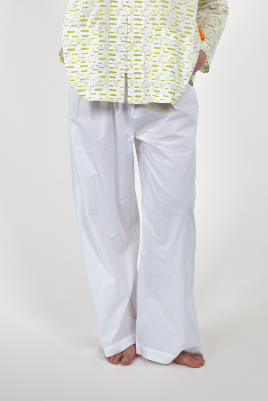 Pantaloni pigiama - Bianco salina