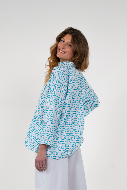 Top pigiama - Blu mediterraneo