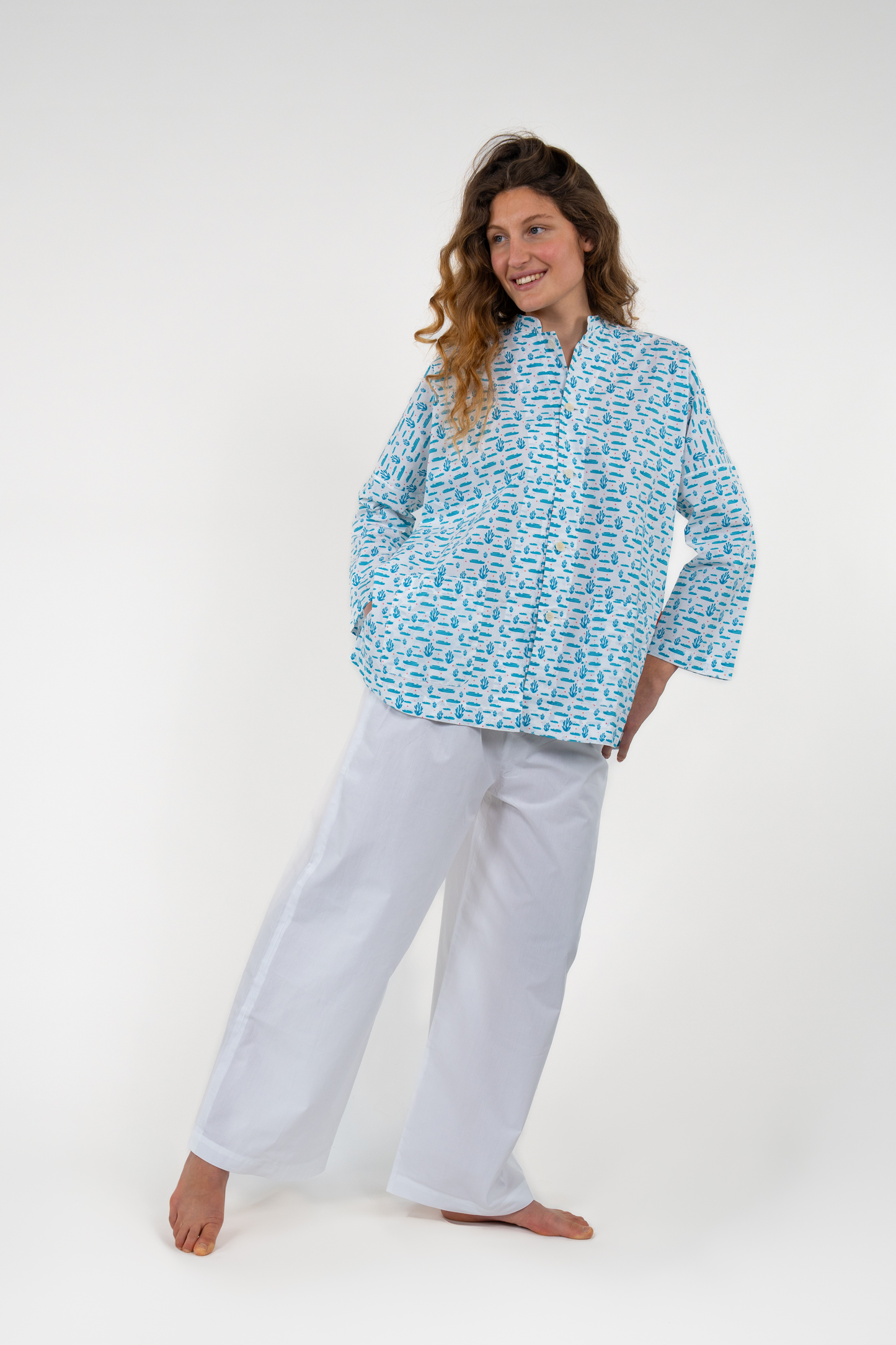 Top pigiama - Blu mediterraneo