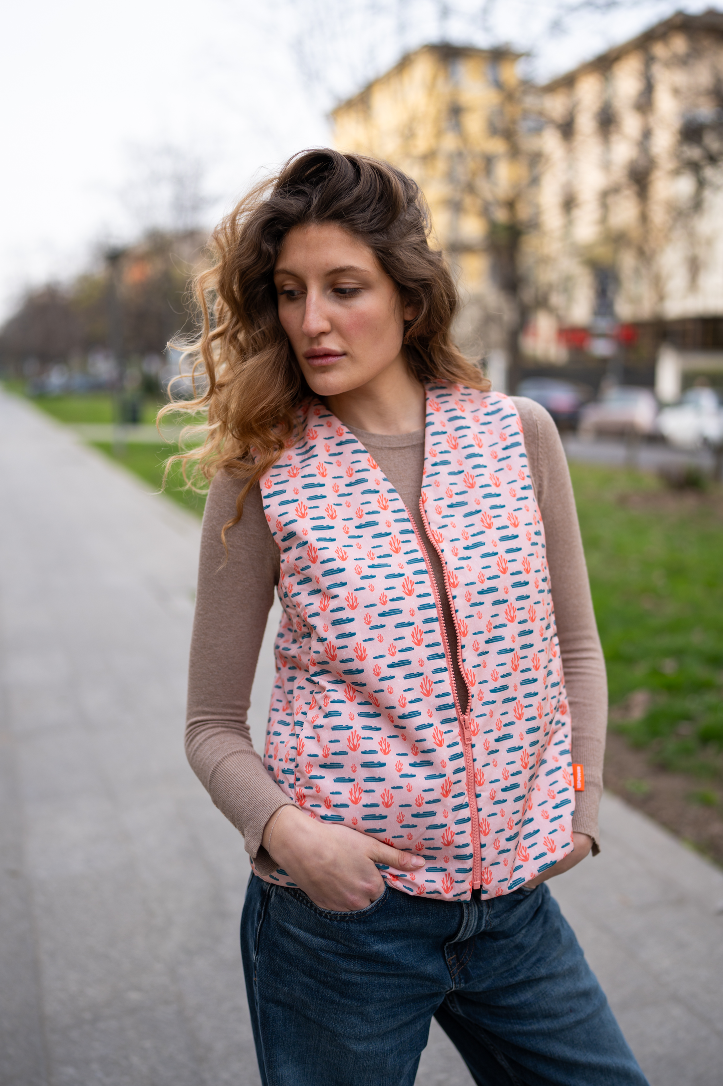 Gilet - Rosso corallo